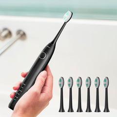 Operan Sonic Electric Toothbrush for Adults with 5 Modes, IPX7 Waterproof, 8 Brush Heads, Travel Case, Black