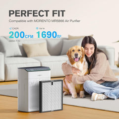 MORENTO MR5866 Genuine Air Purifier Replacement Filter,Original Version