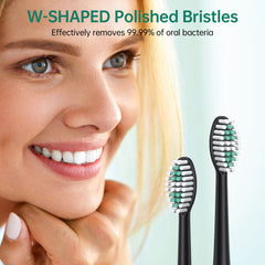 Operan Sonic Electric Toothbrush for Adults with 5 Modes, IPX7 Waterproof, 8 Brush Heads, Travel Case, Black