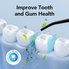 Operan Wireless Water Flosser, Portable Electric Water Dental Flossers, Oral Irrigator with 4 Nozzles, 4 Modes, 200 ml, IPX7 Waterproof, Rechargeable for Teeth Cleaning, for Family and Travel, Black