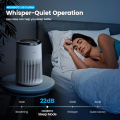 MORENTO Air Purifiers with Hepa Filter for Home Bedroom Large Room, Remove 99.97% Dust up to 450 Sqft, White, 2 Pack