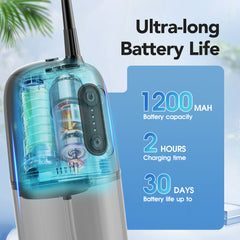 Operan Wireless Water Flosser, Portable Electric Water Dental Flossers, Oral Irrigator with 4 Nozzles, 4 Modes, 200 ml, IPX7 Waterproof, Rechargeable for Teeth Cleaning, for Family and Travel, Black
