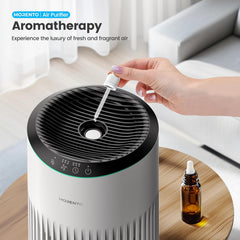 MORENTO Air Purifiers with Hepa Filter for Home Bedroom Large Room, Remove 99.97% Dust up to 450 Sqft, White, 2 Pack