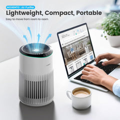 MORENTO Air Purifiers with Hepa Filter for Home Bedroom Large Room, Remove 99.97% Dust up to 450 Sqft, White, 2 Pack