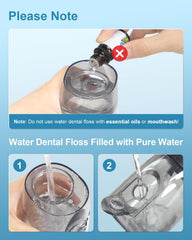 Operan Cordless Water Flosser, Portable Rechargeable Oral Irrigator with 4 Modes, 4 Jet Tips, IPX7 Waterproof, Black