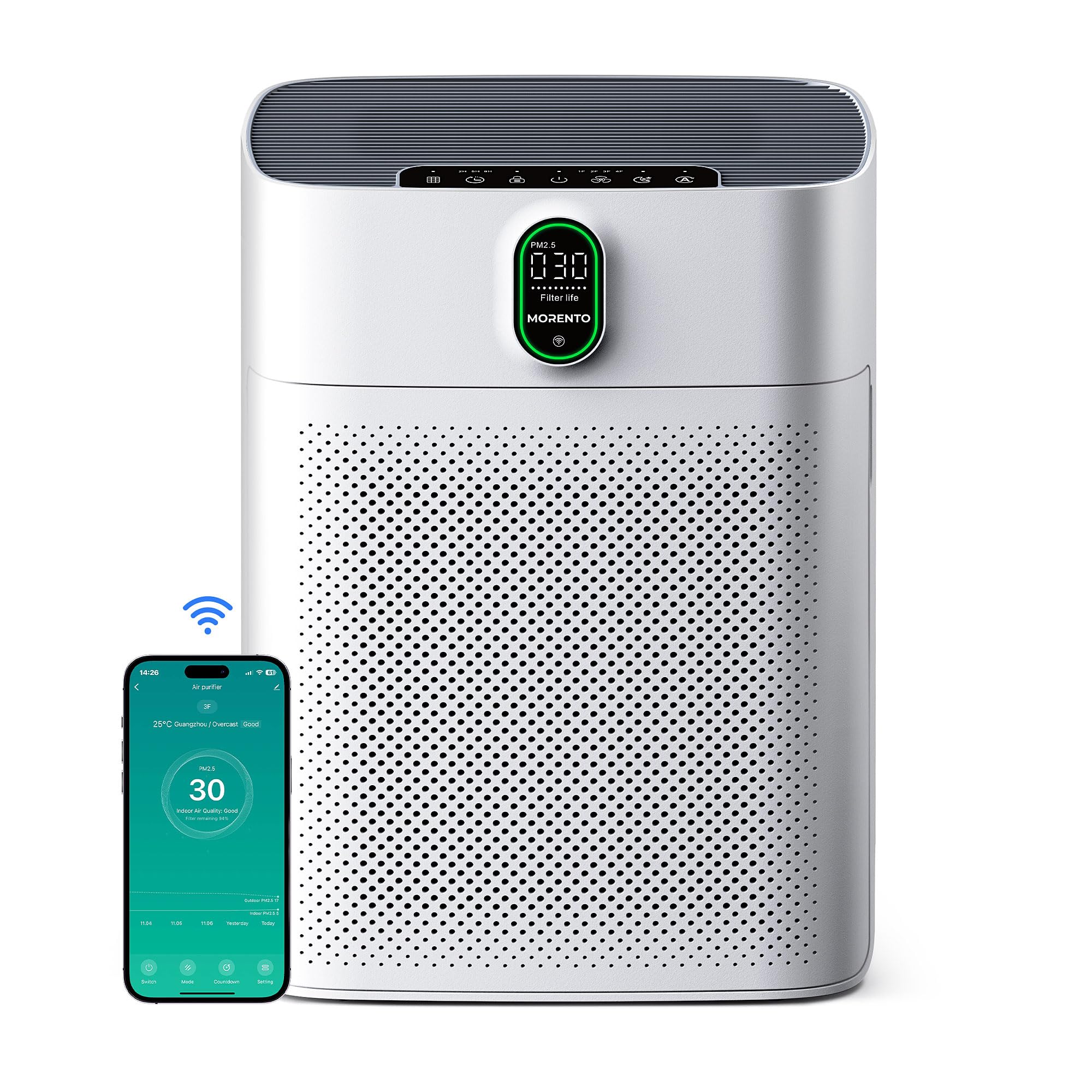MORENTO HY4866-WF Smart Air Purifier for Large Rooms – morentolife